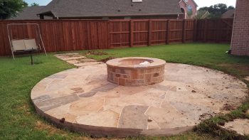 fire pit landscaping  in coppell texas