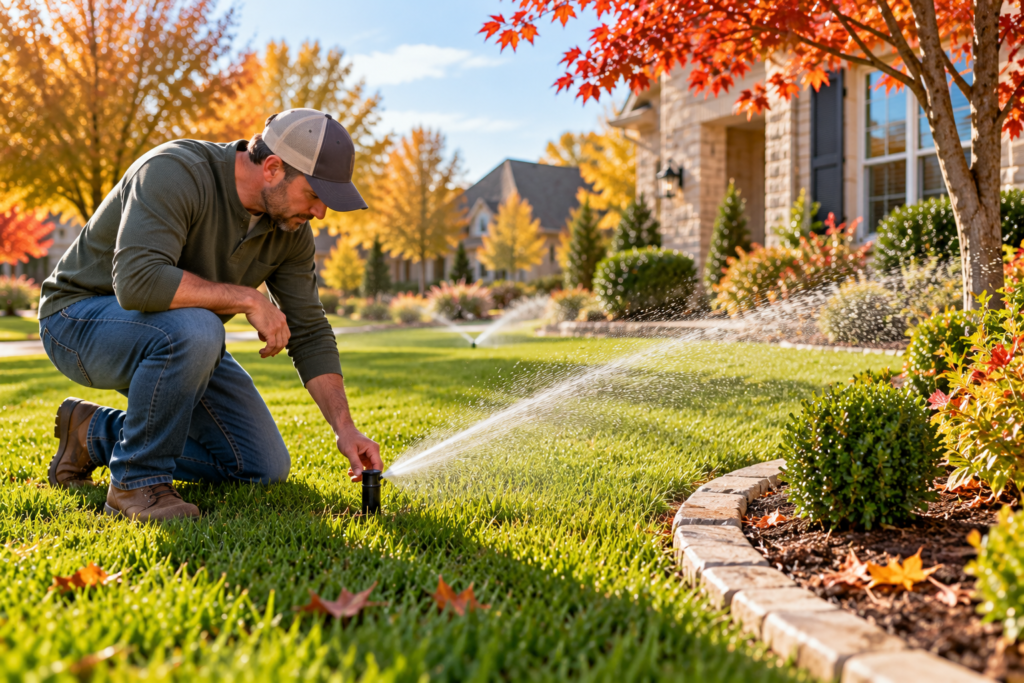 inspect sprinkler system in fall