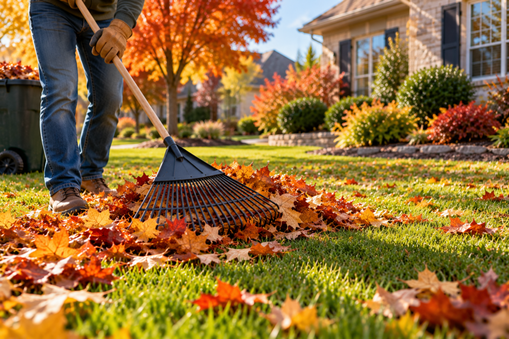 rake fall leaves