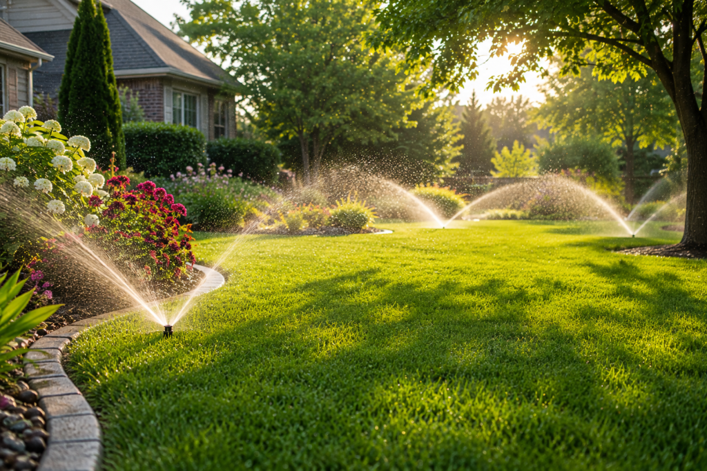 adjust sprinklers in fall